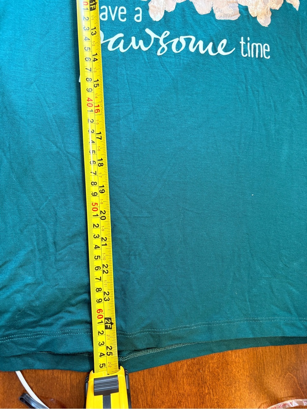 Teal pajama top. Size small. - Picture 6 of 7